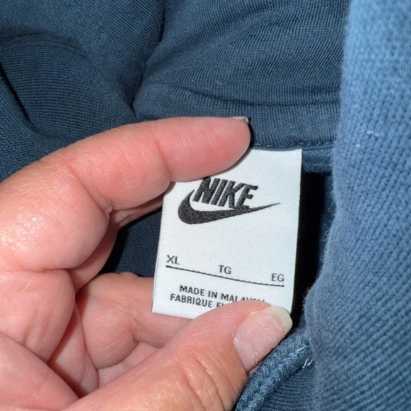 Nike Women's Oversized Blue Hoodie - Picture 3 of 3